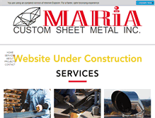 Tablet Screenshot of mariacustomsheetmetal.com